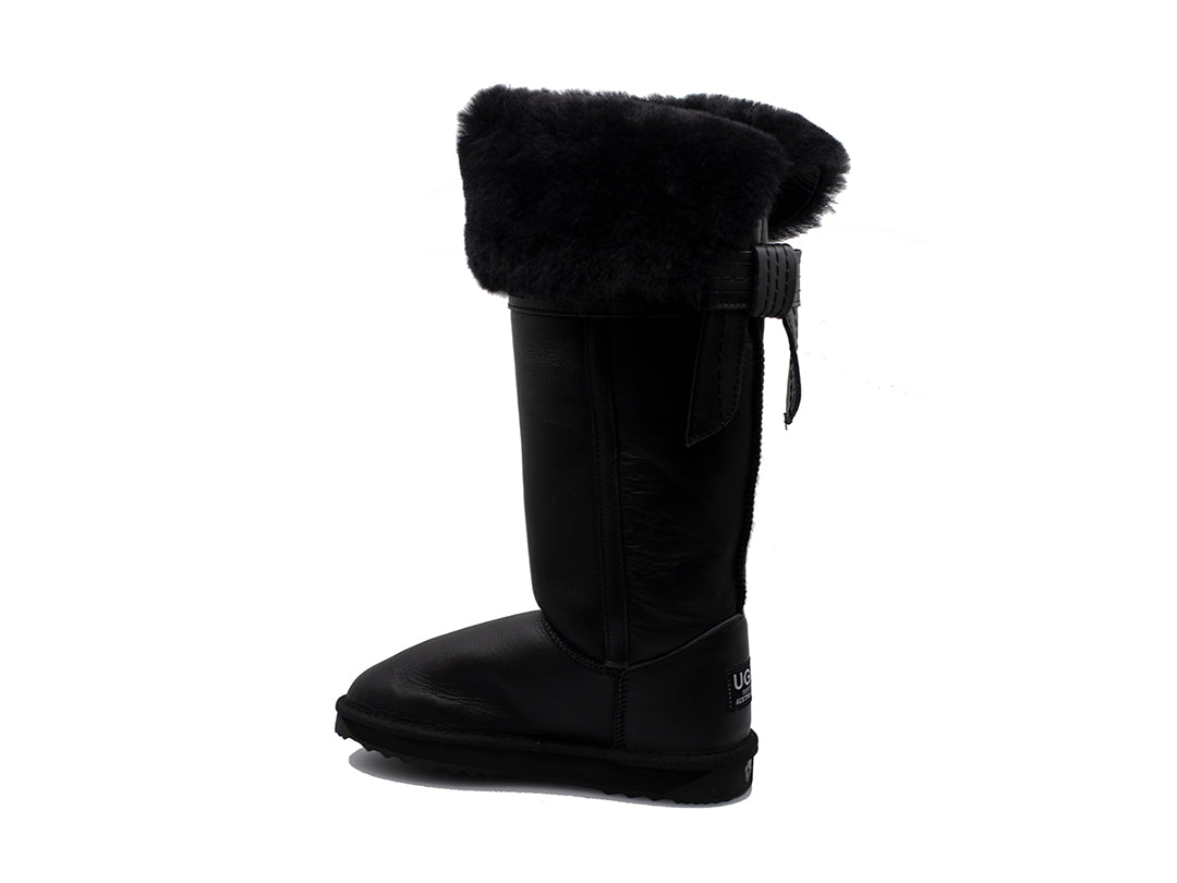 Long Back Bow Nappa Ugg Boots