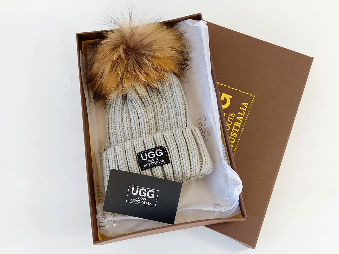 Ugg Fox Ball Ladies Beanies