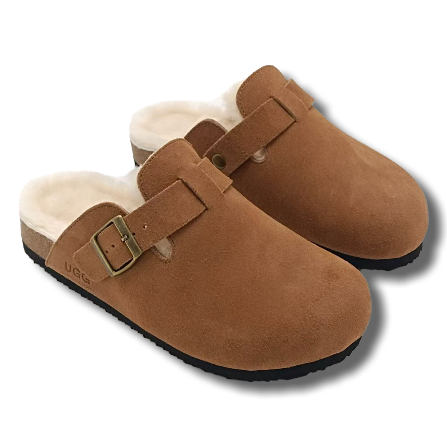 Fluffy UGG Birk Slides