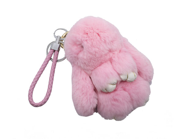 Fur Bunny Rabbit Keychain Fashion  Rabbit Fur Bunny Keychain 14cm